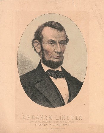Colored Engraving of President Lincoln