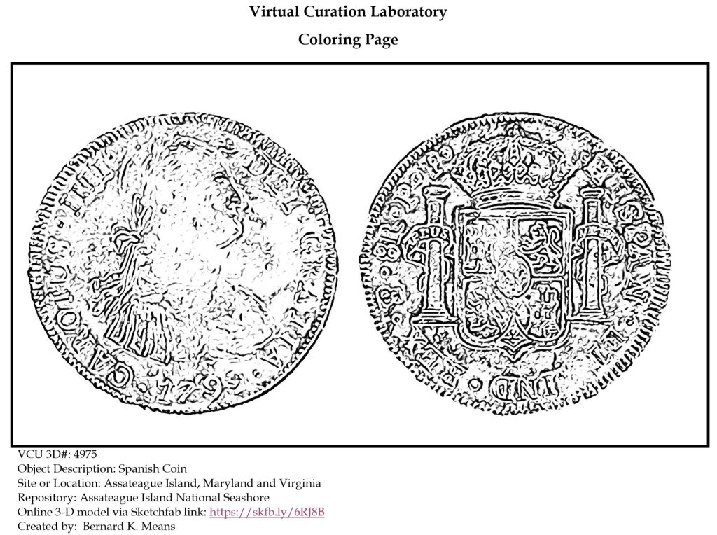 Spanish coin coloring page 4975