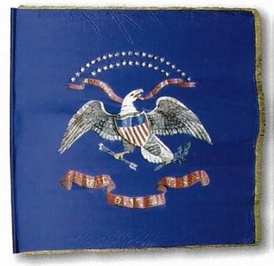 Blue flag with Eagle in Center