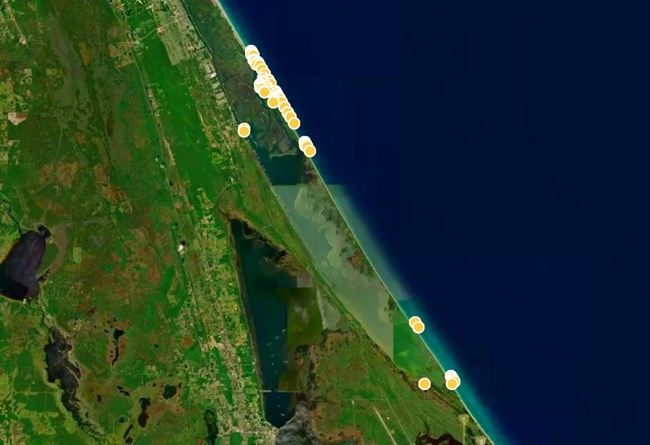 Map of Canaveral National Seashore