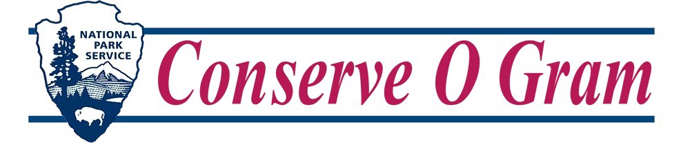 NPS Arrowhead and logo for Conserve O Grams