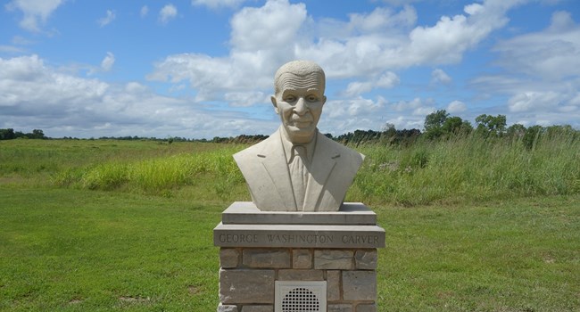 George Washington Carver National Monument Outdoor bust of George Washington Carver