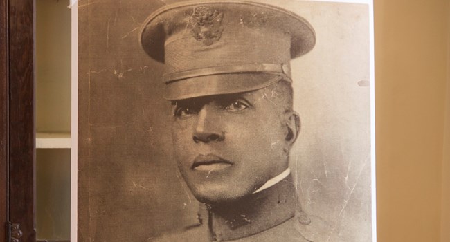 Courtesy of the National Afro-American Museum & Cultural Center Historic Portrait of Charles Young in uniform
