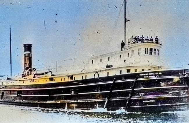 SS MONARCH SS Monarch sailing with crew members on deck