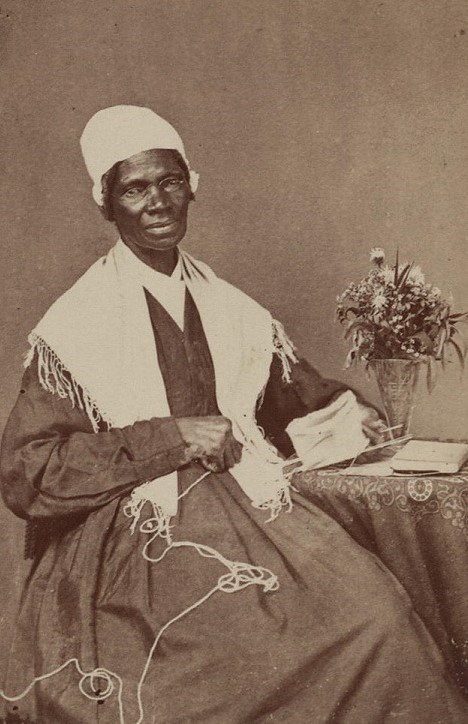 Portrait of Sojourner Truth posed sitting down