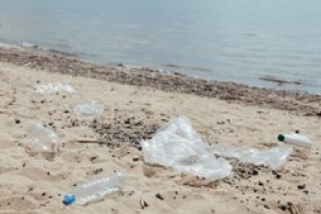 plastic materials on a beach plastic materials on a beach