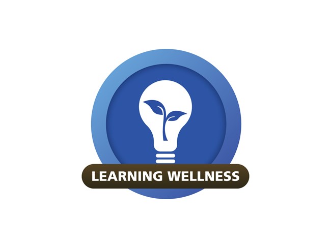 Learning Wellness Learning Wellness badge, lightbulb with a growing plant inside