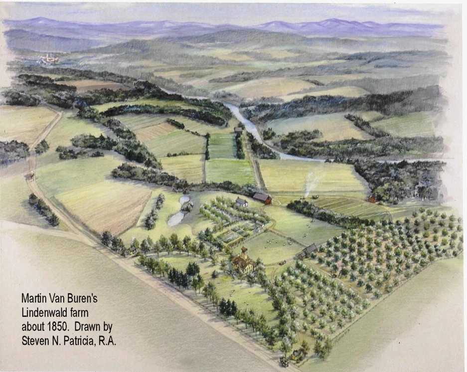 MVB Aerial of Lindenwald 2024 Aerial sketch of Lindenwald.