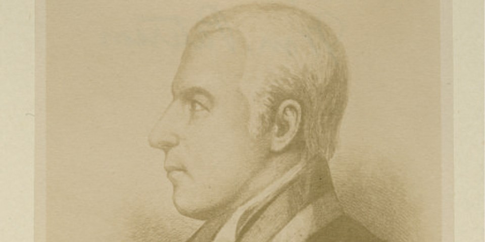 Sketch of William Paterson, profile facing left