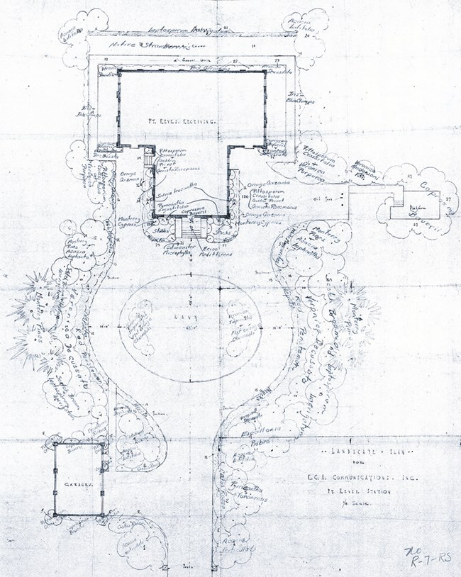 Planting plan, c. 1930s Undated planting plan from Point Reyes Receiving Site, c. 1930s.