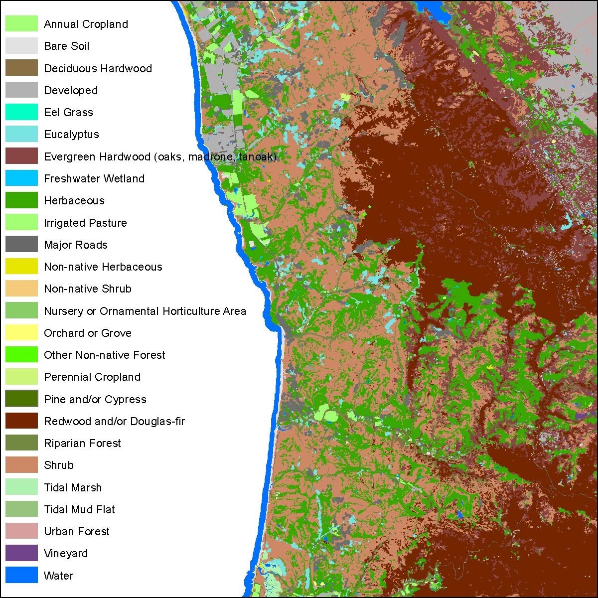 Map Of San Mateo County New Draft Lifeform Map Available For San Mateo County (U.s. National Park  Service)