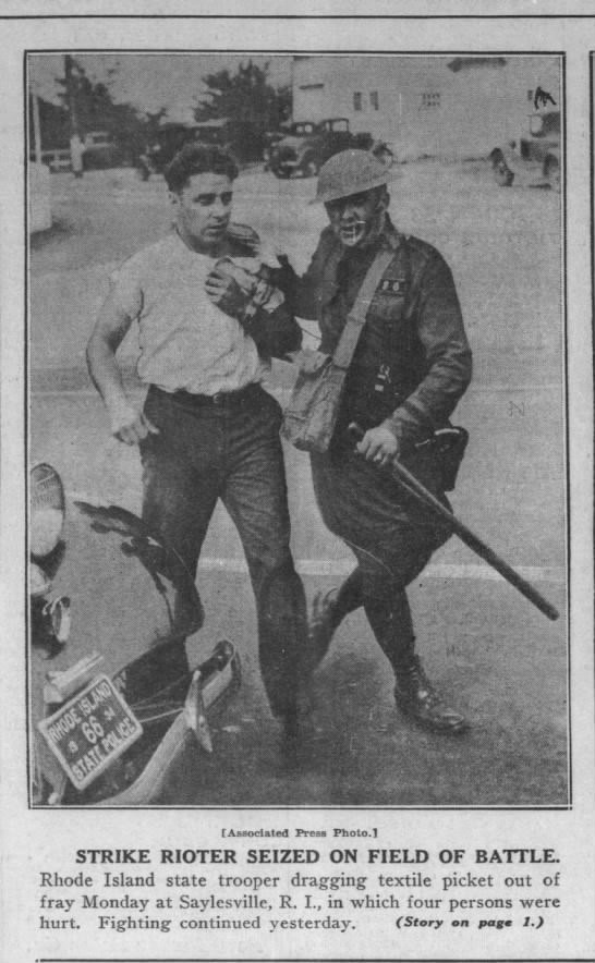 Young man in white shirt being held by man in army uniform