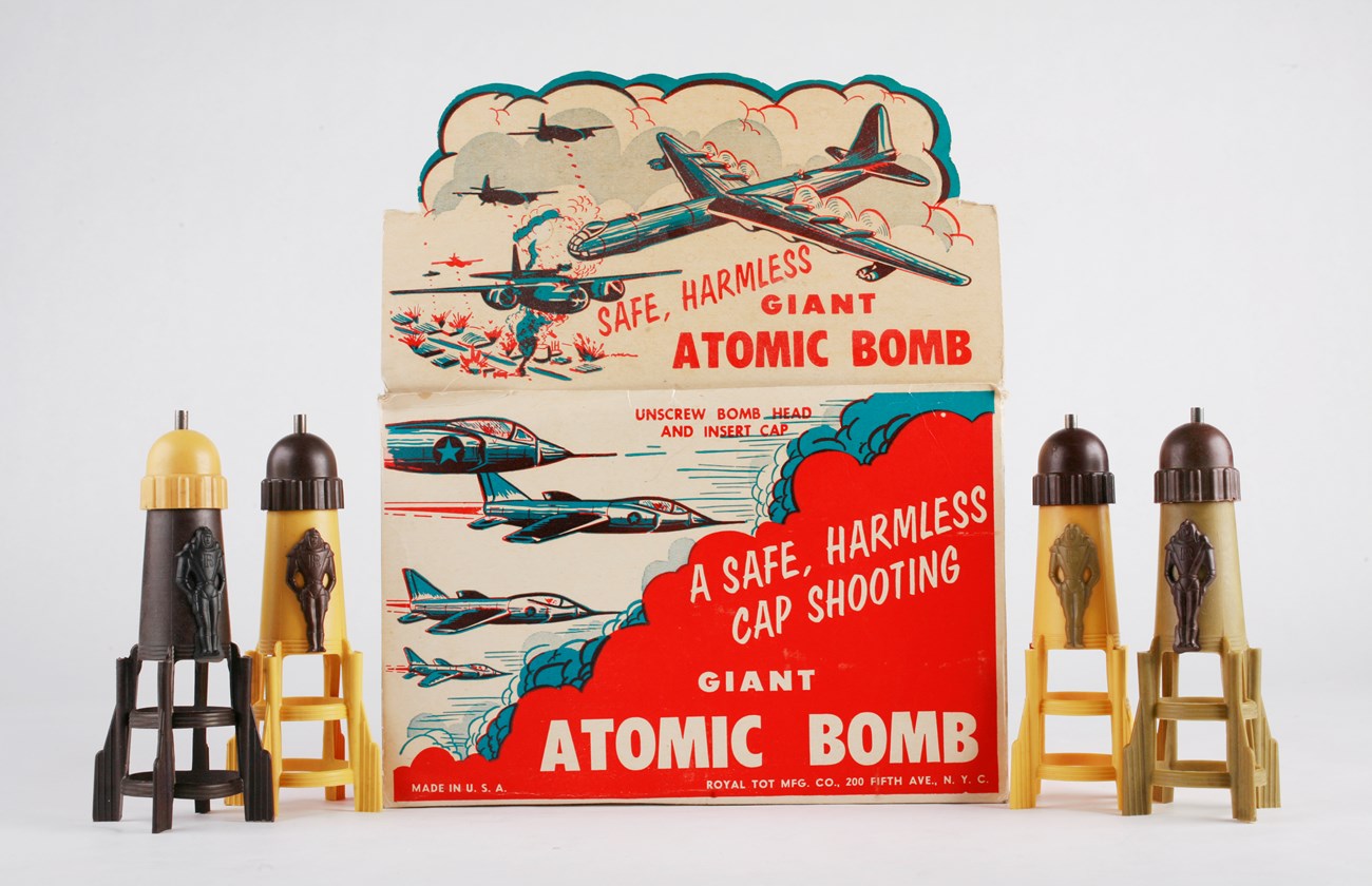 Giant atomic bomb set toy, from 1963.