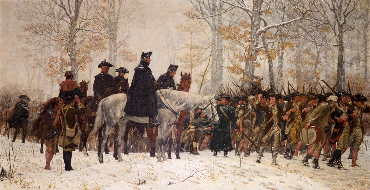 painting, soldiers, horse, snow, marching