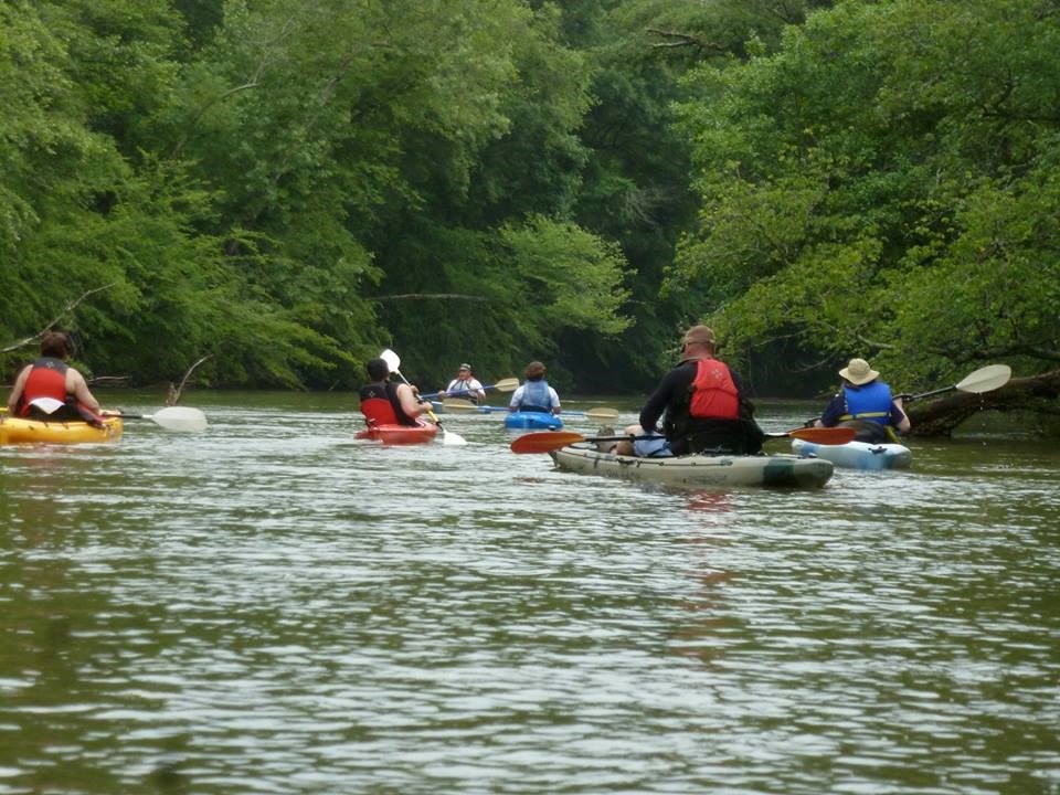 River rally participants enjoy kayaking down the Saluda River. Photo courtesy of Matt Schell, Anderson County’s Department of Parks, Recreation and Tourism.