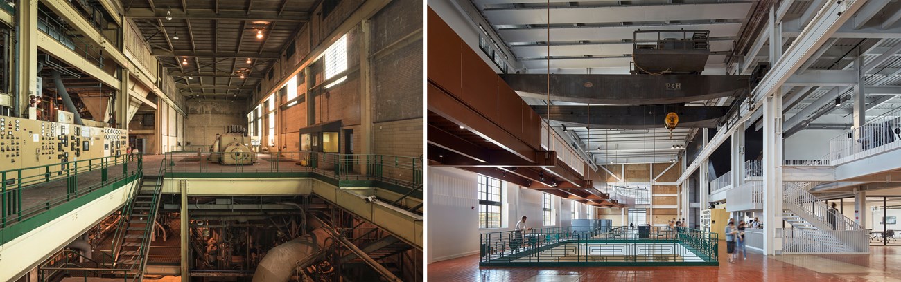 Beloit Powerhouse before and after rehabilitation