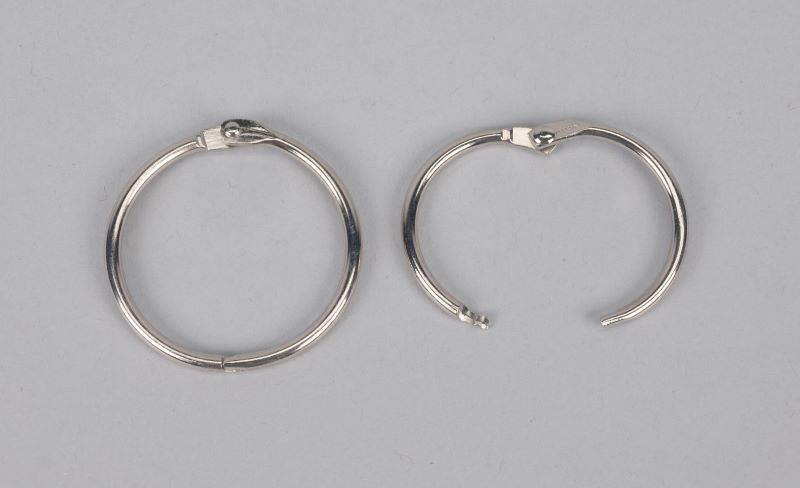 Two binder rings.