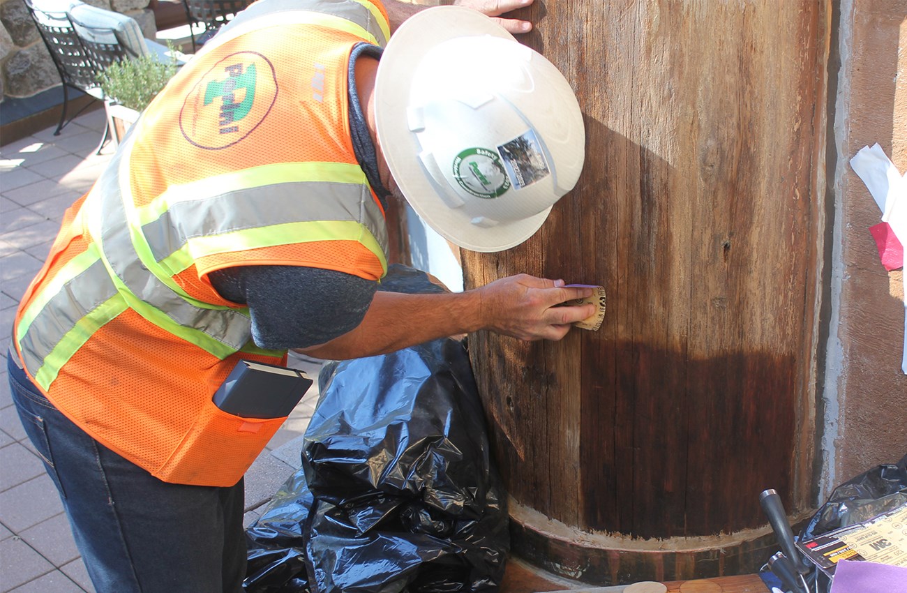 Restoring wood columns
