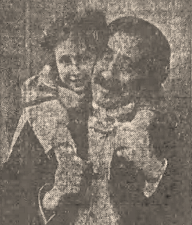 ruth 2 grainy historic photo of a smiling man with a little girl hugging him