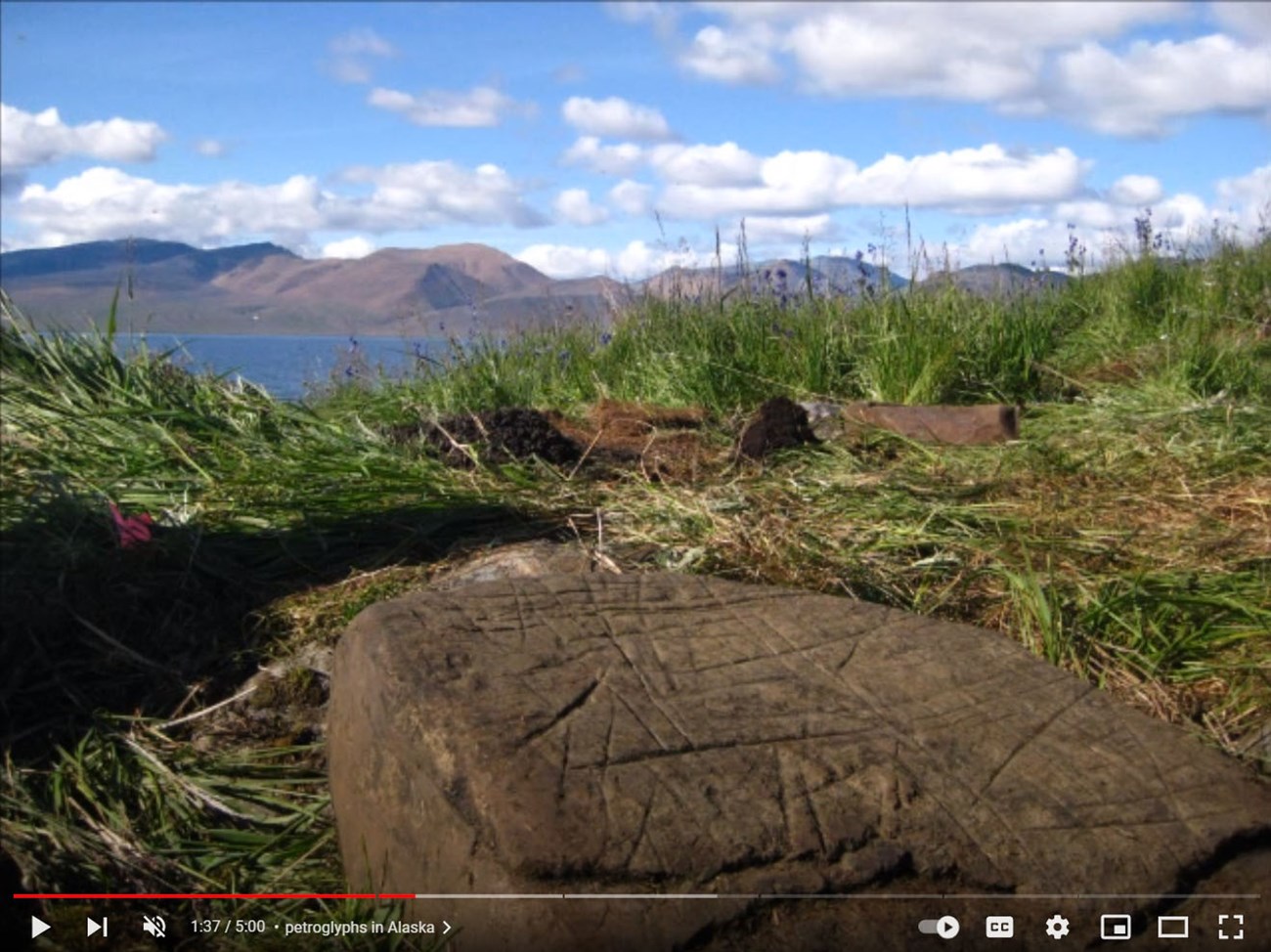 Screen capture of a still from Northern Rock Art video