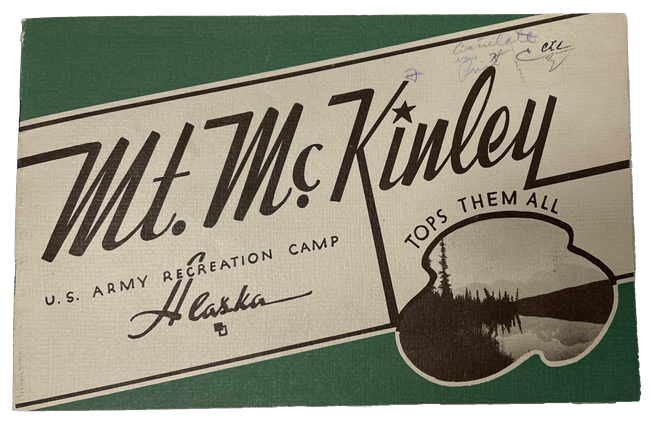US Army recreation camp Cover of Mt. McKinley US Army recreation camp booklet