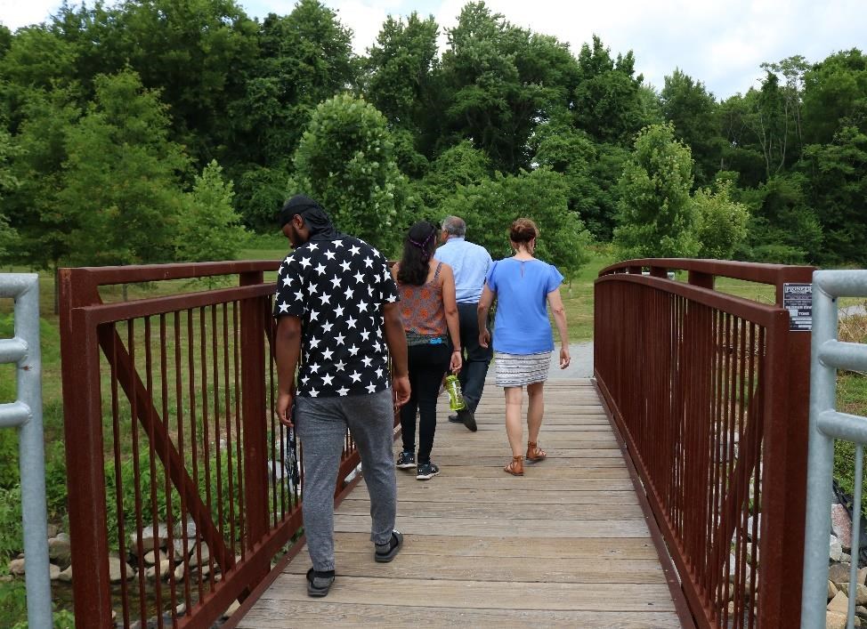 Groundwork RVA worked with partners on the bike and pedestrian bridge pathway pictured above that connects the Oak Grove and Bellemeade neighborhoods to the Oak Grove-Bellemeade Elementary School and Bellemeade Community Center. Groundwork RVA worked with partners on the bike and pedestrian bridge pathway pictured above that connects the Oak Grove and Bellemeade neighborhoods to the Oak Grove-Bellemeade Elementary School and Bellemeade Community Center. Photo courtesy of Evelyn M