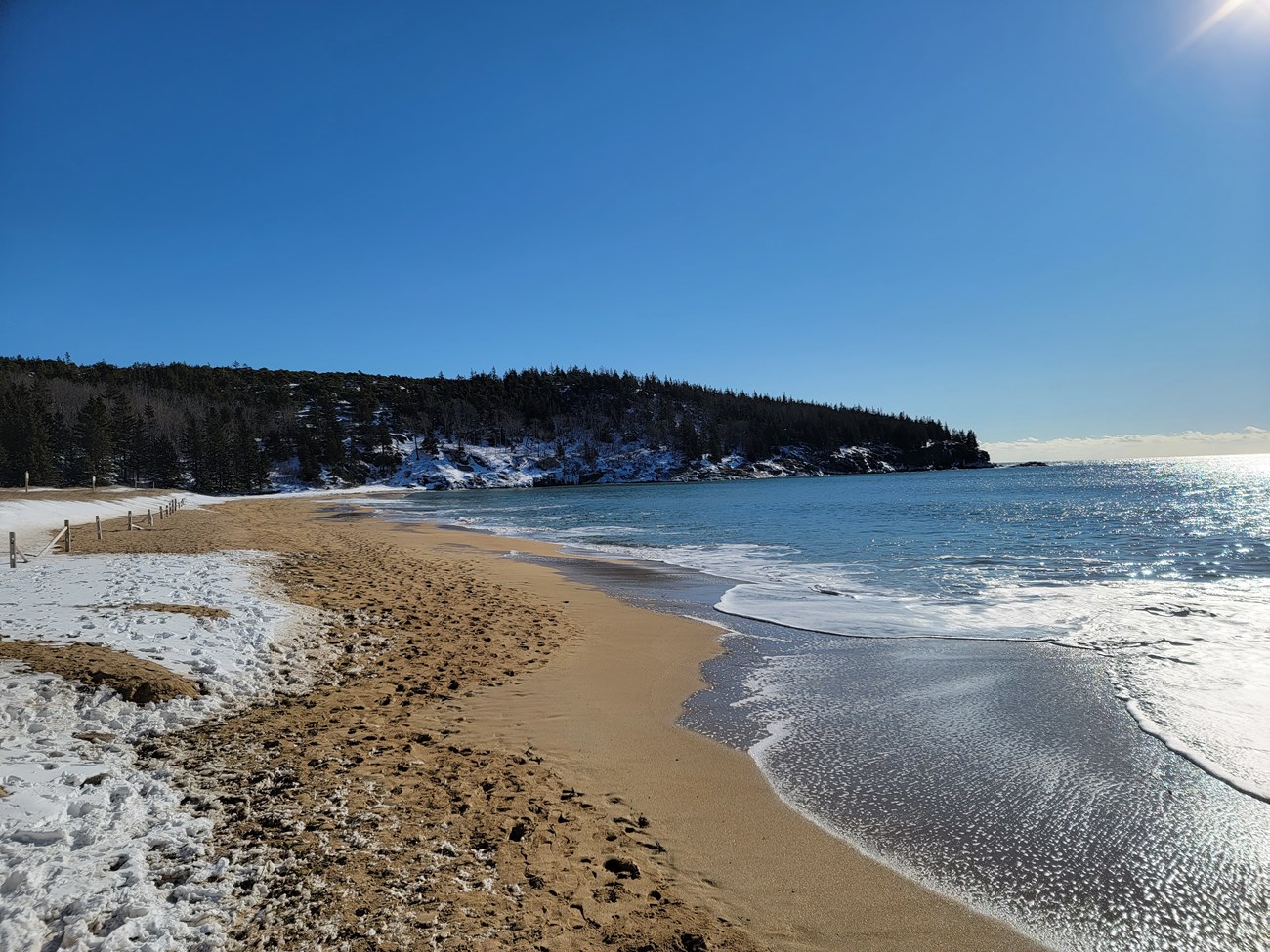 Sand Beach in Winter (U.S. National Park Service)