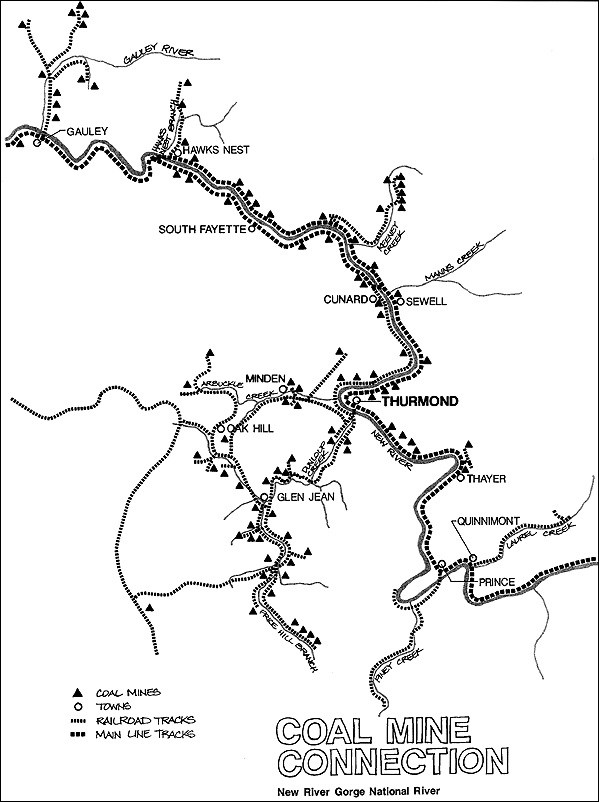 Map of coal mines. Map of coal mines.