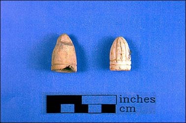 Conical and round bullets provided a soft material which could be easily carved by soldiers, helped them reduce stress