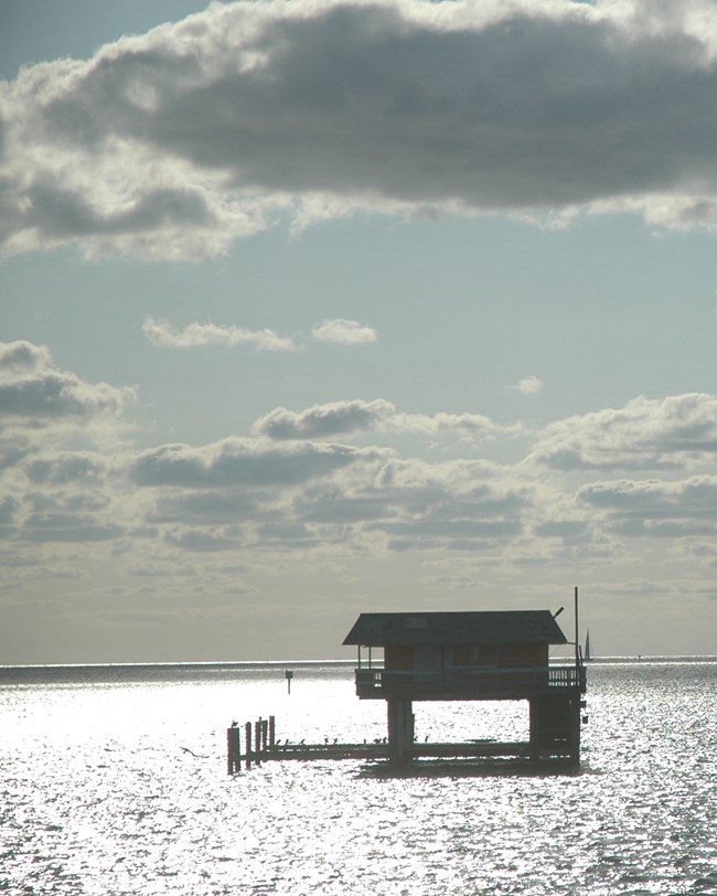 stilt building in the bay stilt building in the bay