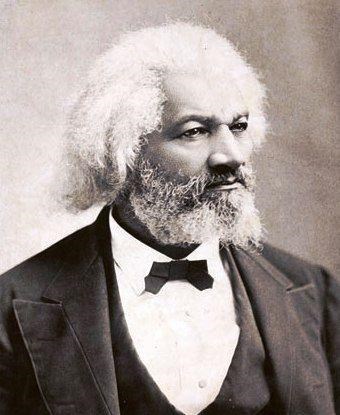 Photograph of an older Frederick Douglass with white hair.