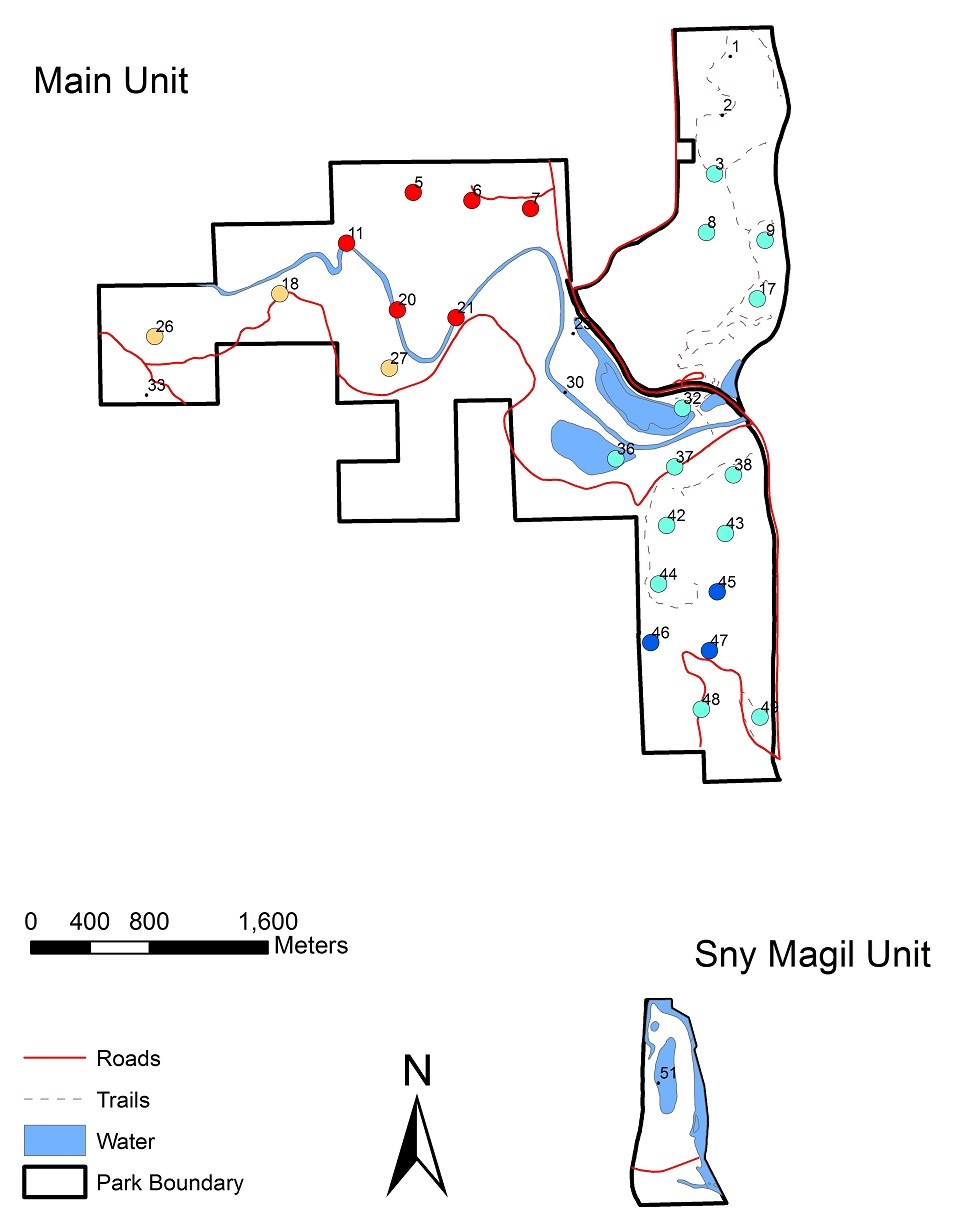 Hot spot analysis map created using Volunteer Bird Data from EFMO.