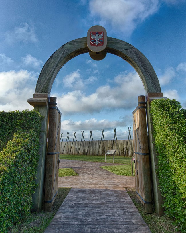 wooden gateway wooden gateway