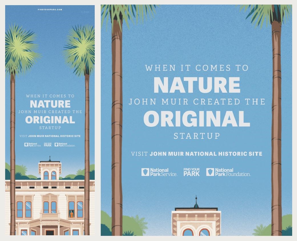 display ad featuring John Muir National Historic Site