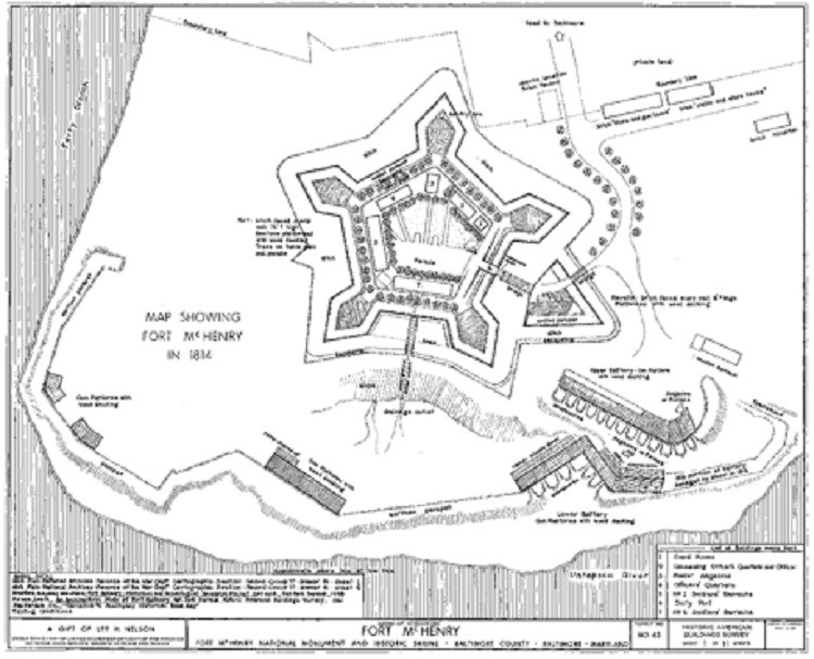 Aerial of Fort McHenry. (Historic American Buildings Survey) Aerial of Fort McHenry. (Historic American Buildings Survey)