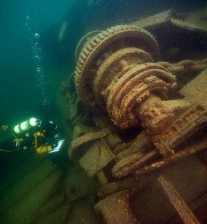 underwater shipwreck inside