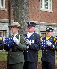 Dodds participating in NPS Honor Guard