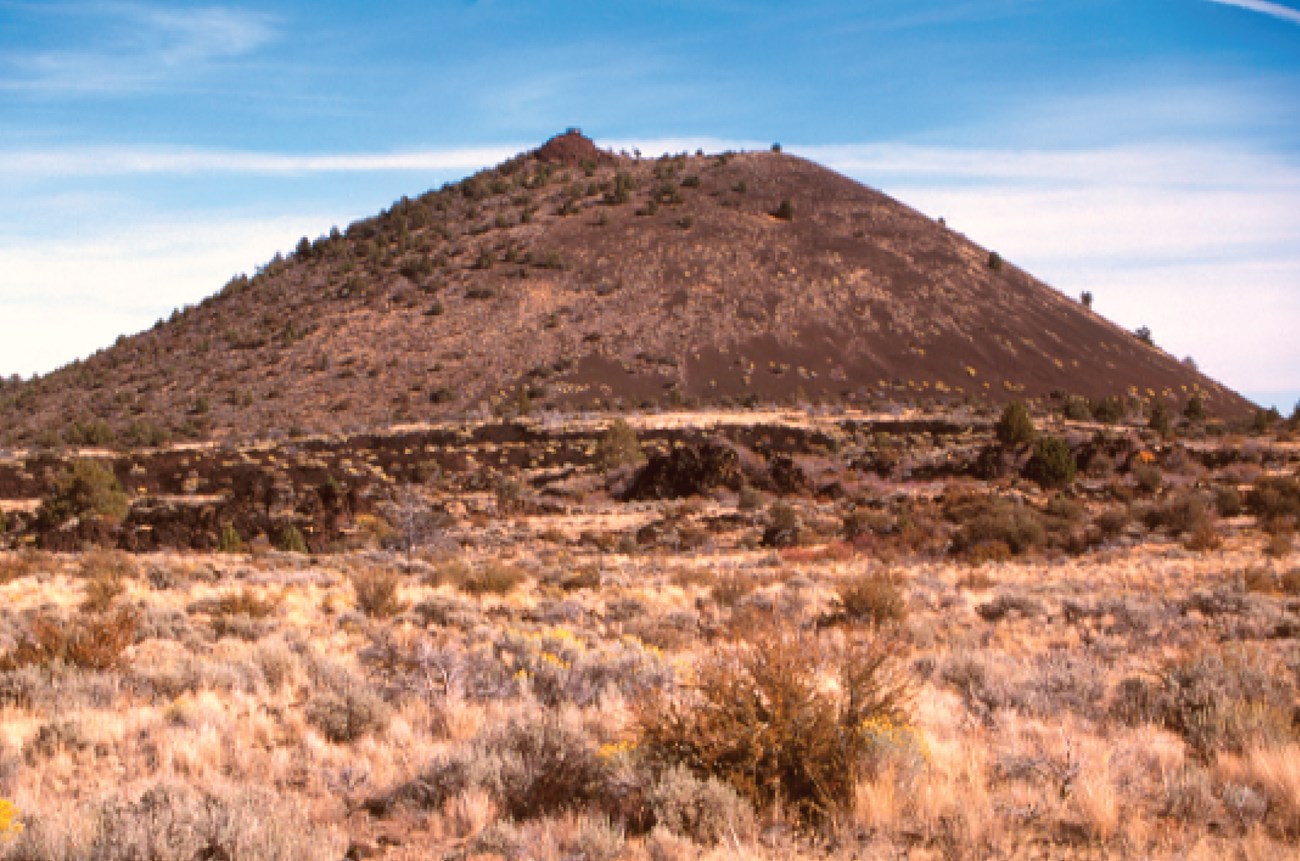 LABE schonchin butte by robert j lillie@10x arid landscape with cinder cone
