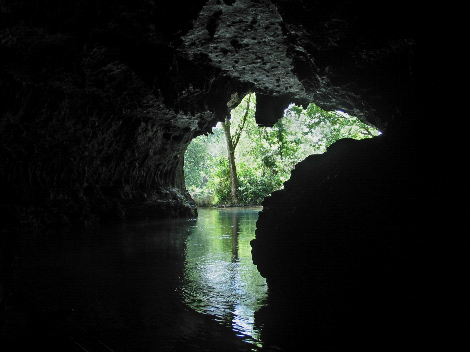 inside caves with water