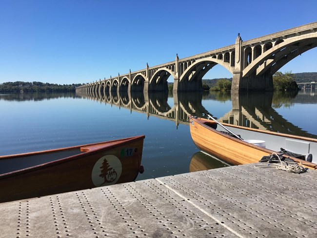 calm, blue water of the lower Susquehanna river