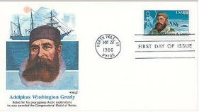 This U.S. postage stamp honored Greely and his Arctic expedition. Stephen A. Nesmith