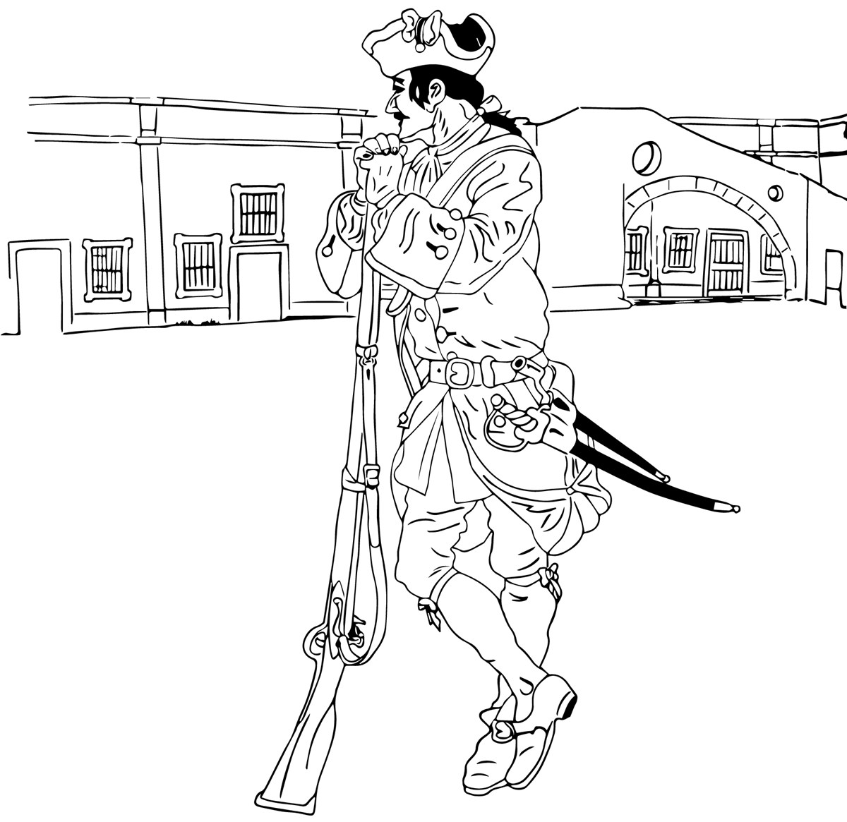 american revolution soldier coloring pages