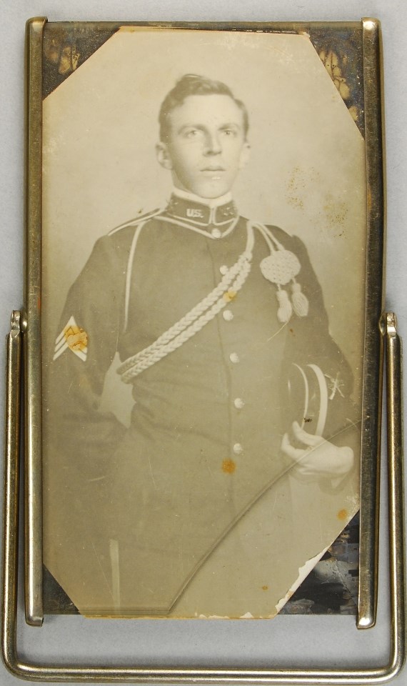 Framed photograph portrait of a man in an Army uniform