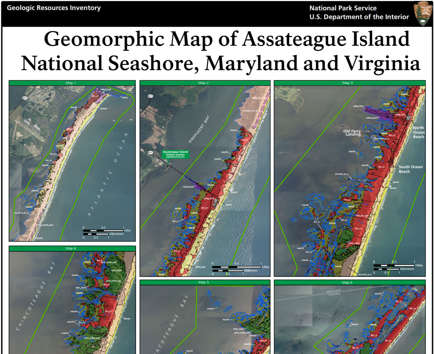 Nps Geodiversity Atlas—assateague Island National Seashore Maryland And Virginia Us National 