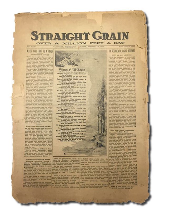 Straight Grain Front cover of Straight Grain newspaper
