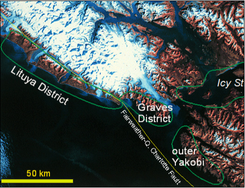 a map of tectonic areas of glacier bay