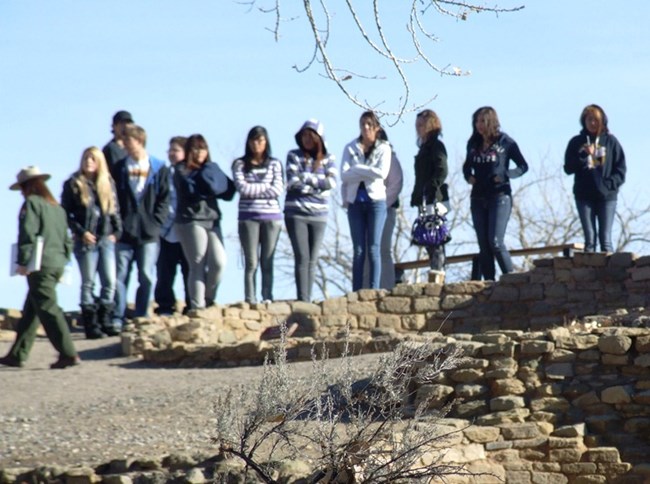 KCHS students touring with Ranger Marie