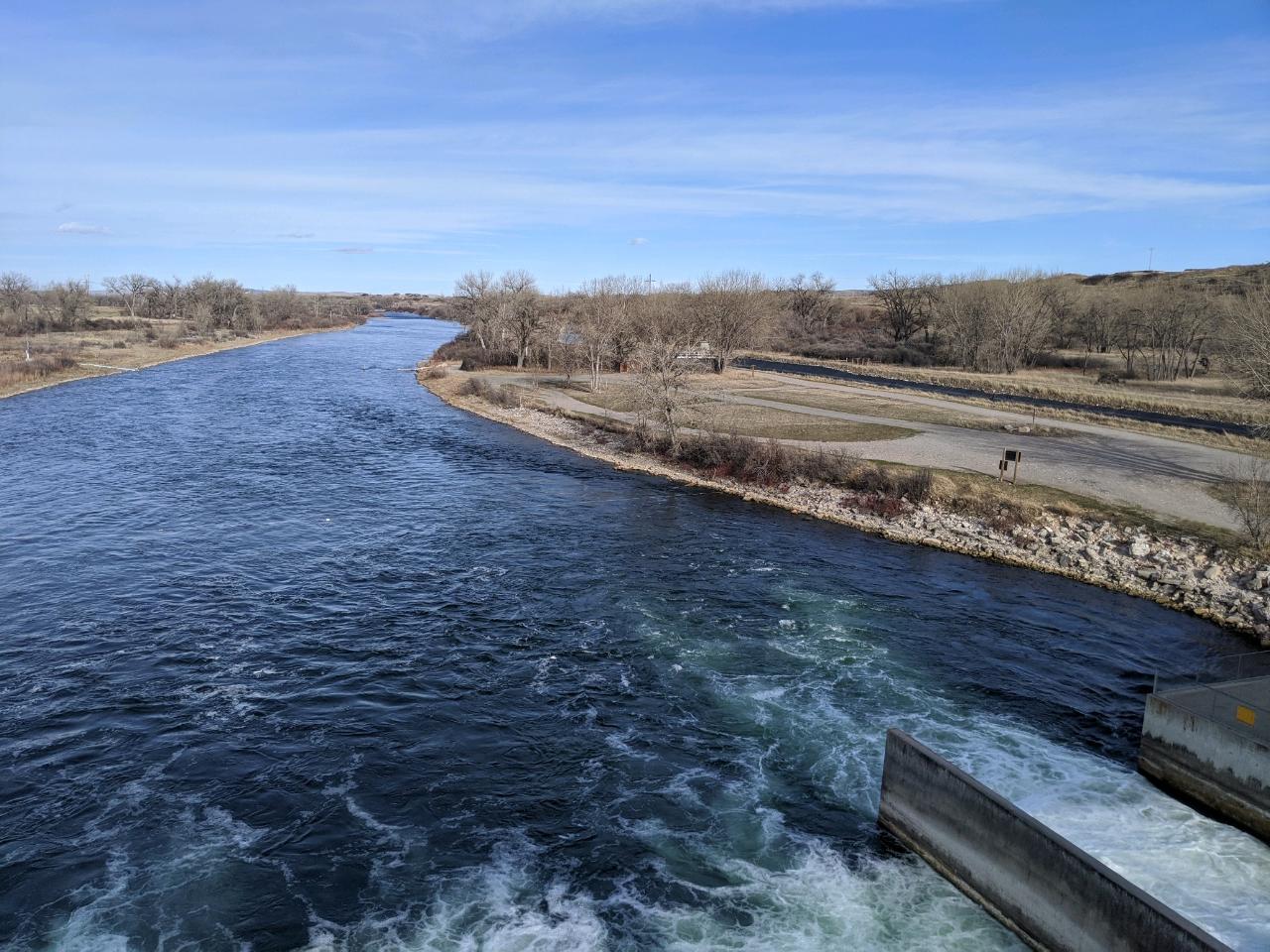 Bighorn River north of Afterbay Dam