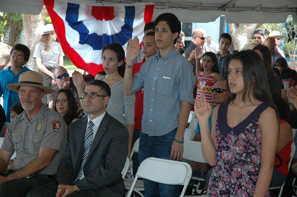 Previous citizenship ceremony at Biscayne National Park.