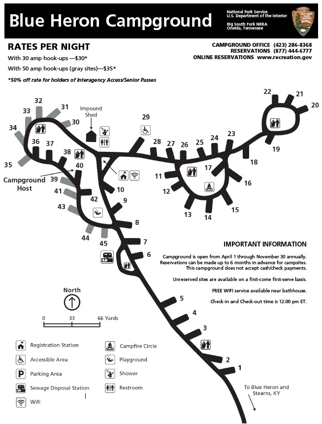 Blue Heron Campground - Big South Fork National River & Recreation Area ...